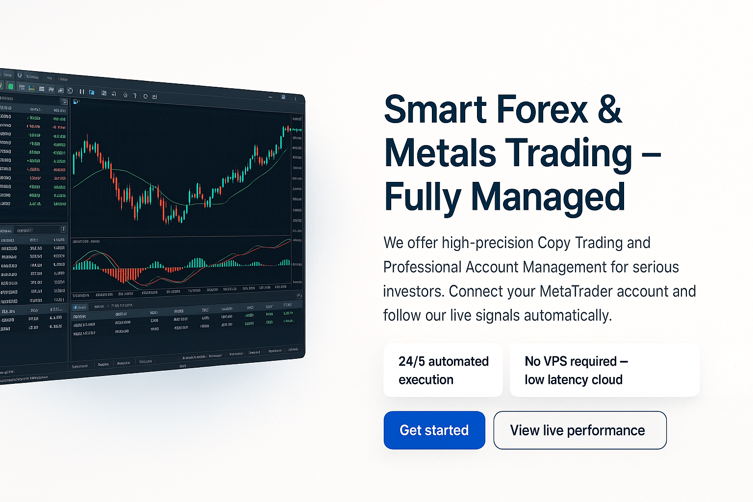 Forex & Metals Trading Dashboard